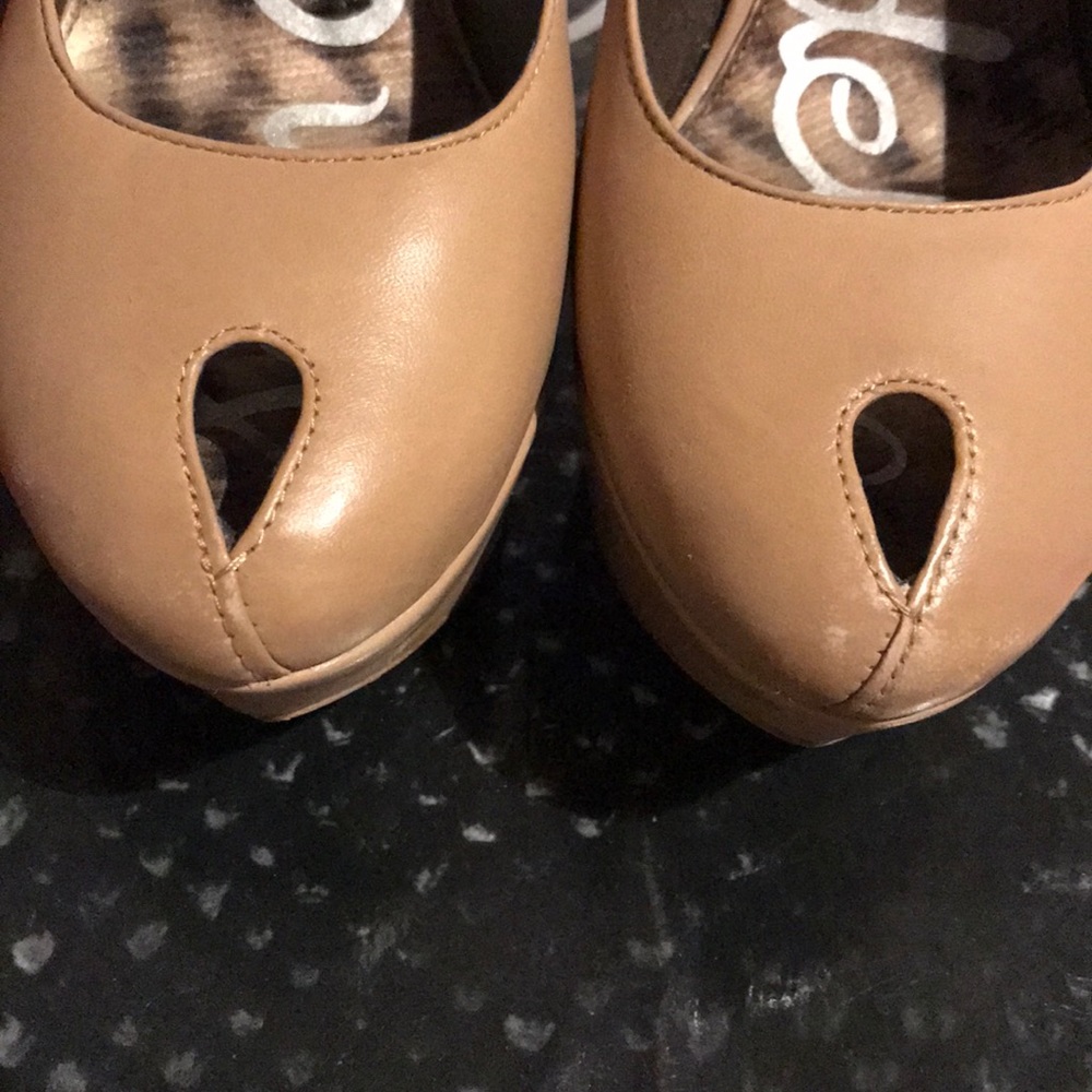 Sam Edelman Nude 5” Platform Heels